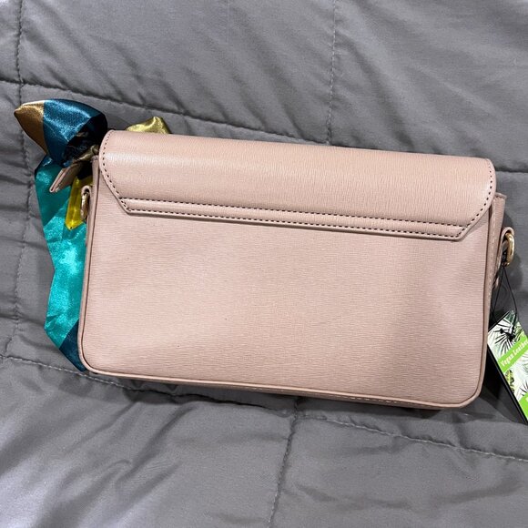 🎁 NWT 🎁 Badgley Mischka Dusty Pink Crossbody Purse with Accent Scarf - Picture 6 of 9